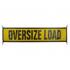 Oversize Load Sign (18" X 84"), Mesh with E-Z Hook Bungees - Truck & Trailer Size